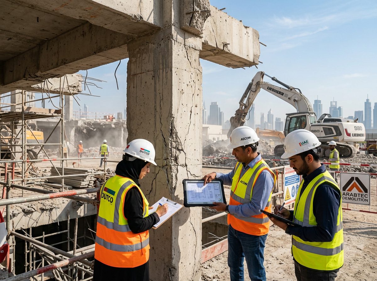 Building structure and site conditions before demolition