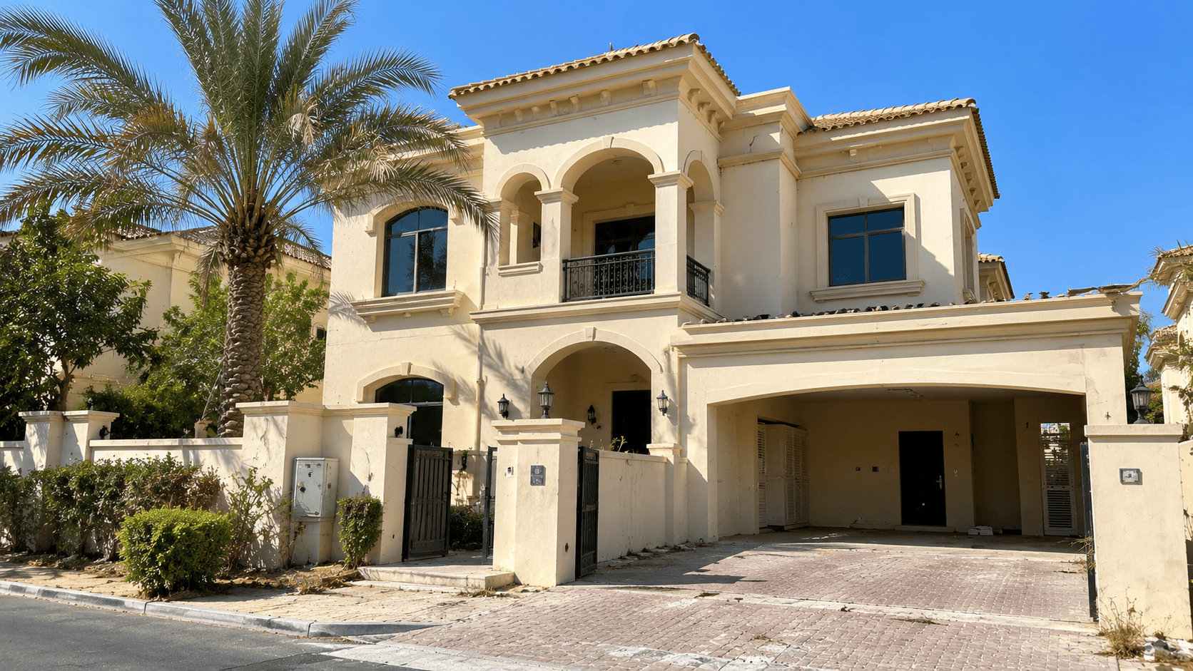 Residential villa before demolition work